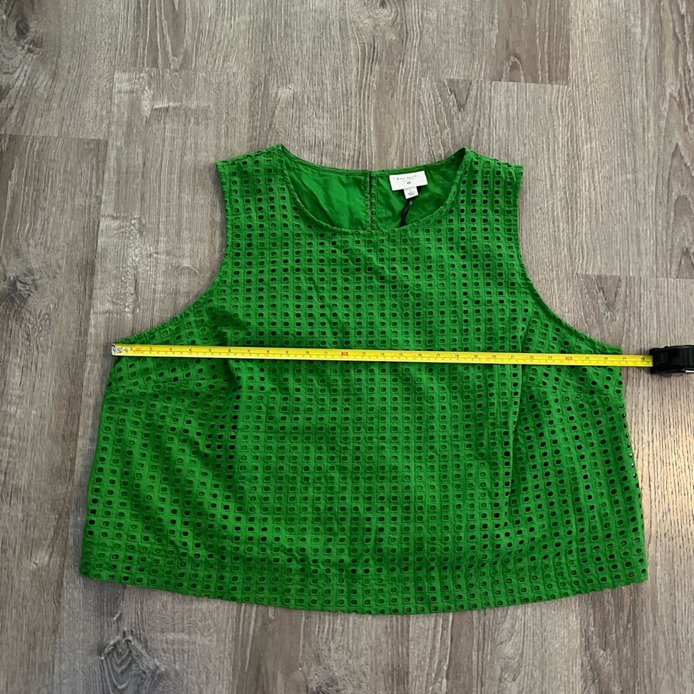 Kate Spade New York x Target Eyelet Shell Tank Top Green plus size - Picture 10 of 11